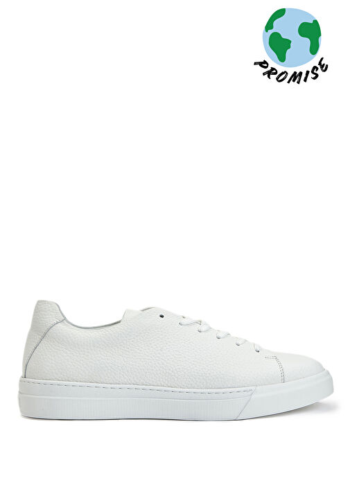 Beyaz Erkek Deri Sneaker - Görsel 2