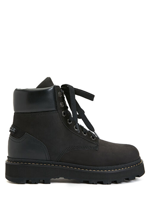 Siyah Logolu Erkek Deri Bot - Görsel 2