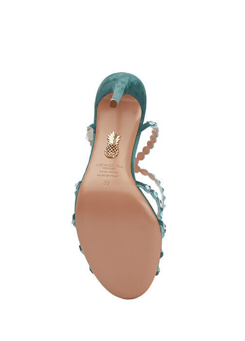 Aquazzura Aquazzura Tequila Turkuaz Deri Topuklu Ayakkabı Sandalet & Terlik | Beymen Turkuaz - 6. görsel