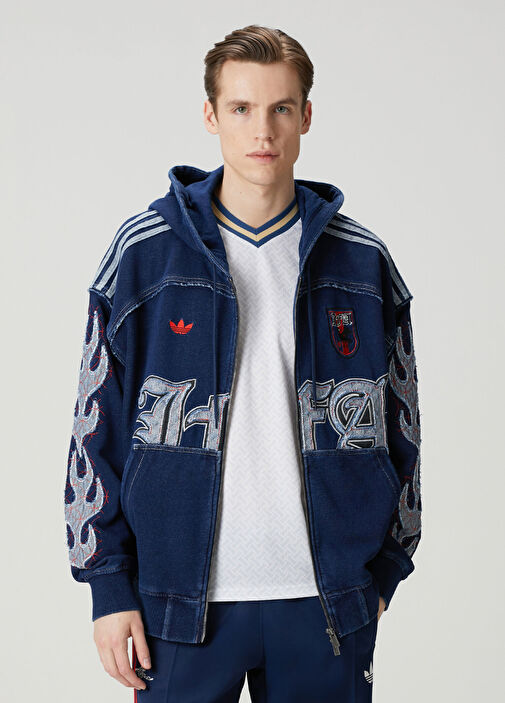 Adidas İndigo Erkek Japonya 26 Indigo Kapüşonlu Sweatshirt 1927008