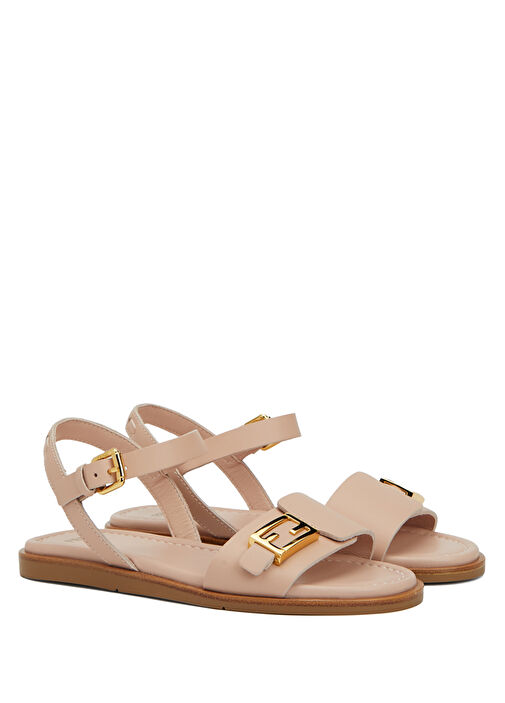 Çok Renkli Kız Çocuk Deri Sandalet - Görsel 3