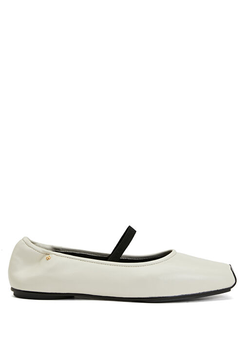 Runway Krem Kadın Deri Babet - Görsel 2