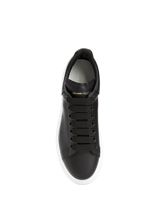 Siyah Kadın Deri Sneaker - Görsel 5