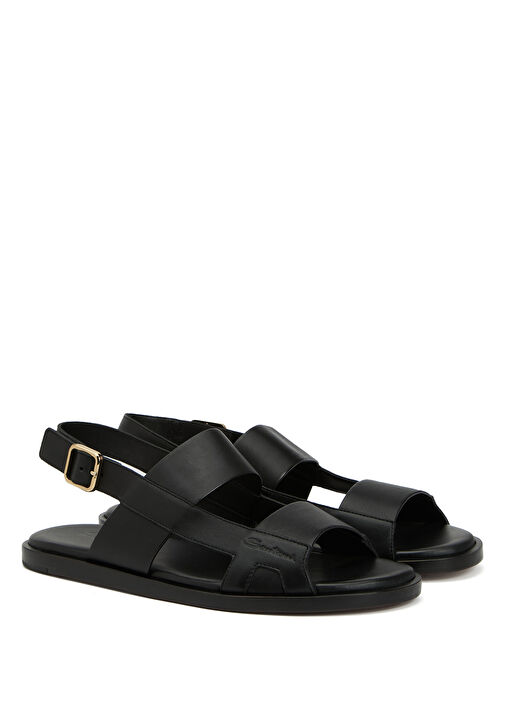 Elisio Siyah Erkek Deri Sandalet - Görsel 3