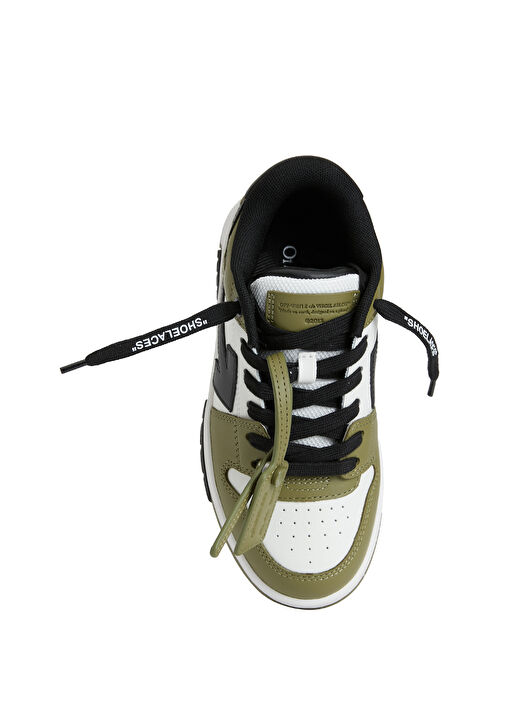 Out Of Office Beyaz Yeşil Erkek Çocuk Deri Sneaker - Görsel 5