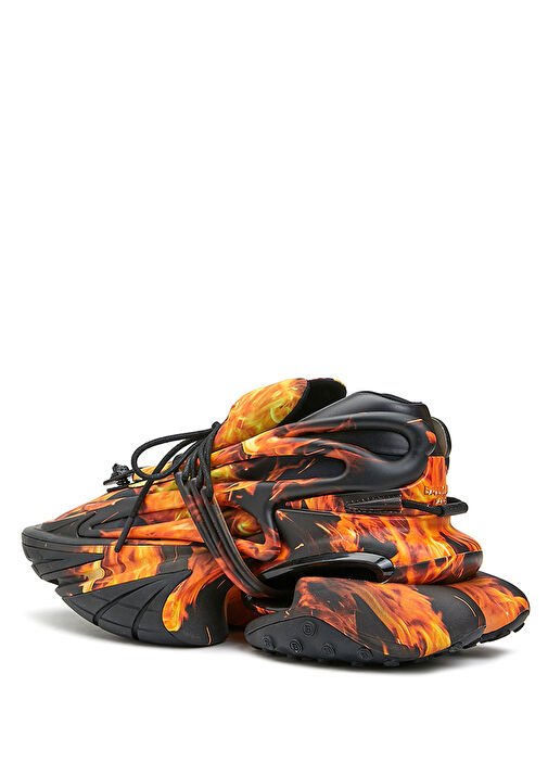 Siyah Desenli Geometrik Tabanlı Erkek Sneaker - Görsel 4