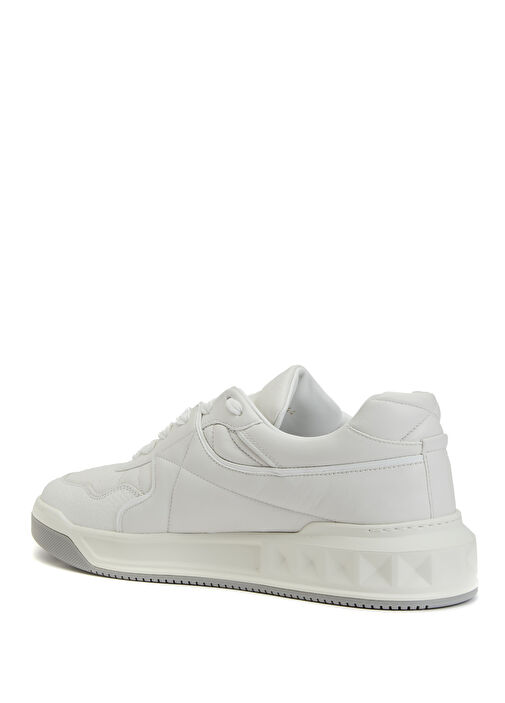 One Stud Beyaz Erkek Deri Sneaker - Görsel 4