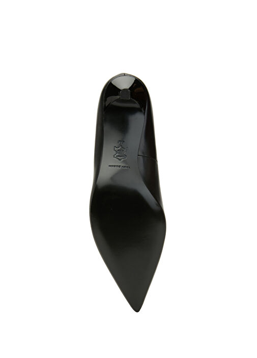 Siyah Deri Topuklu Ayakkabı - Görsel 6