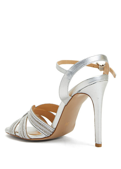 Network Network Silver Gümüş Rengi Kadın Deri Sandalet Sandalet & Terlik | Beymen Gümüş - 4. görsel