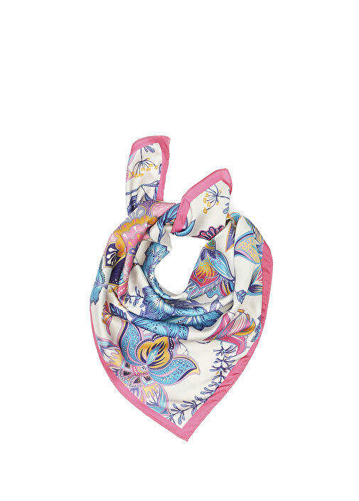 Çok Renkli Kadın Saten Fular