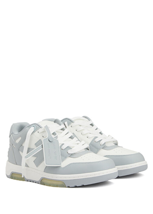 Gri Beyaz Erkek Deri Sneaker - Görsel 3