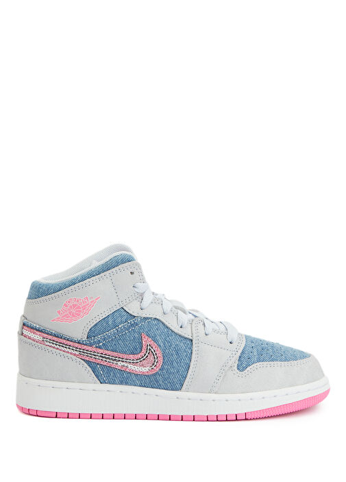 Air Jordan 1 Mavi Çocuk Denim Sneaker - Görsel 2