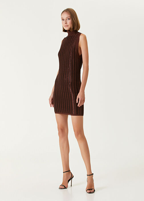 Tom Ford - Burgundy Mini Wool Knit Dress