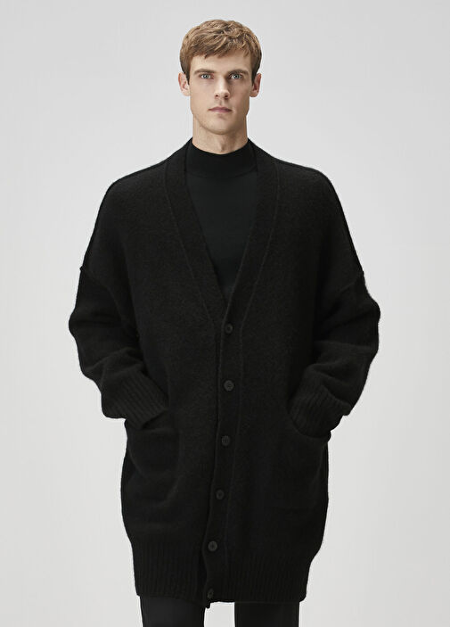 Isabel Benenato - Dark Grey Wool Knit Cardigan