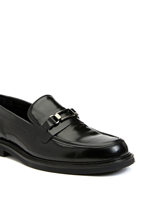 Siyah Erkek Deri Loafer - Görsel 13