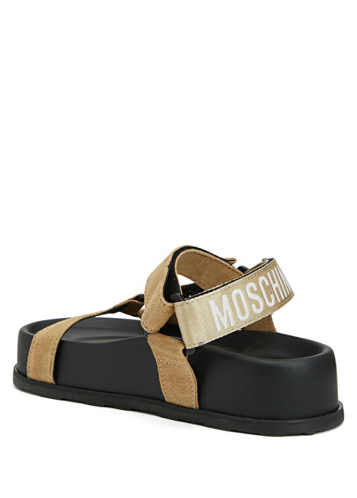 Bej Kadın Deri Sandalet - Görsel 4