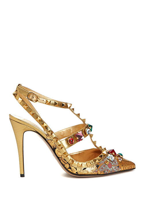 Ankle Gold Deri Topuklu Ayakkabı - Görsel 2