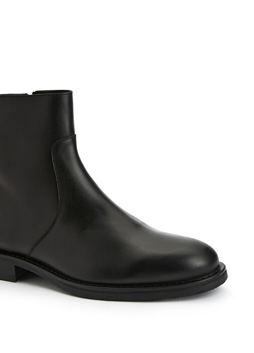 Siyah Lastik Detaylı Erkek Deri Bot - Görsel 7