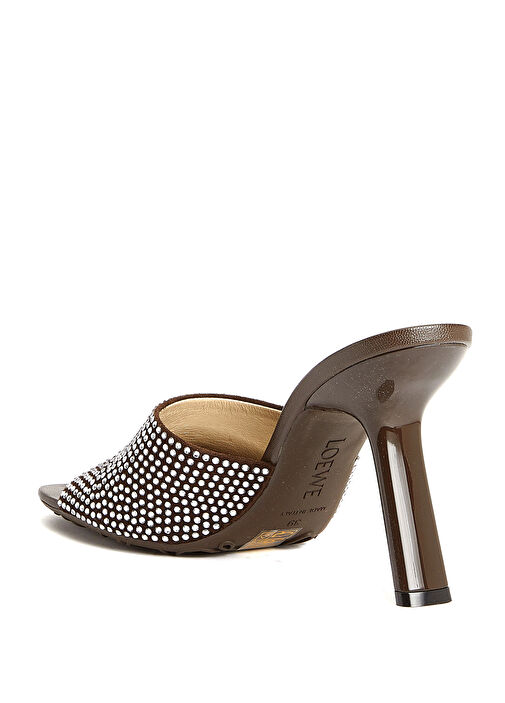 Petal Kahverengi Kadın Deri Terlik - Görsel 4