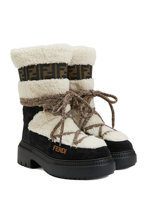 Beyaz Logo Detaylı Kadın Kar Botu - Görsel 3