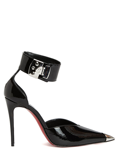 Lock Me Up Siyah Kadın Deri Topuklu Ayakkabı - Görsel 2