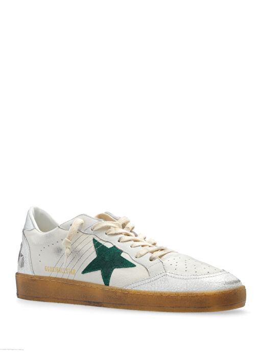 スニーカー Golden Goose Sneaker Ballstar White Green Men's Ball Star in white nappa leather with green leather