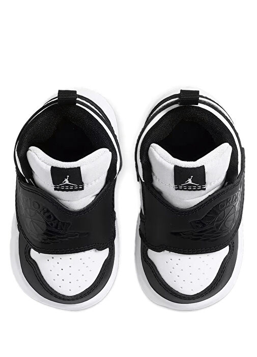 Sky Jordan 1 Siyah Silver Erkek Çocuk Deri Sneaker - Görsel 5