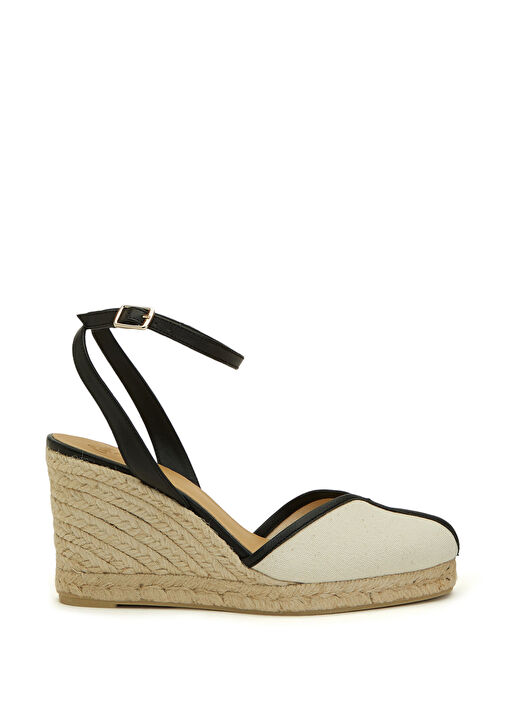 Cecilia Krem Platformlu Kadın Deri Espadril