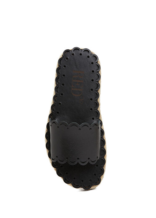 Siyah Kadın Deri Terlik - Görsel 5