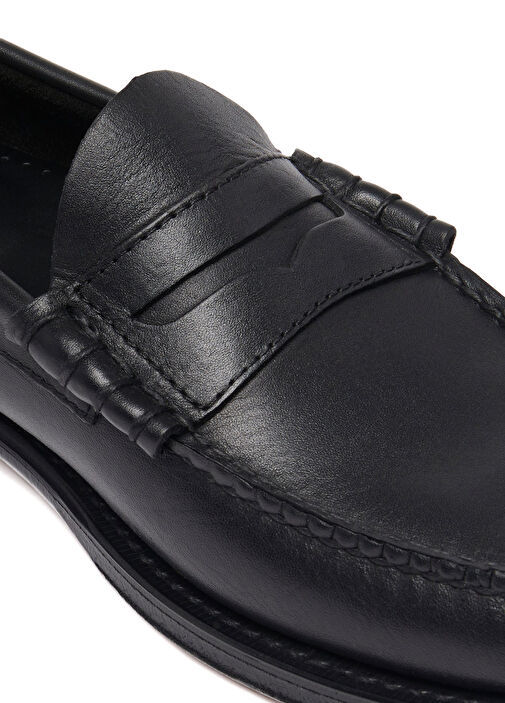 Siyah Erkek Deri Loafer - Görsel 5