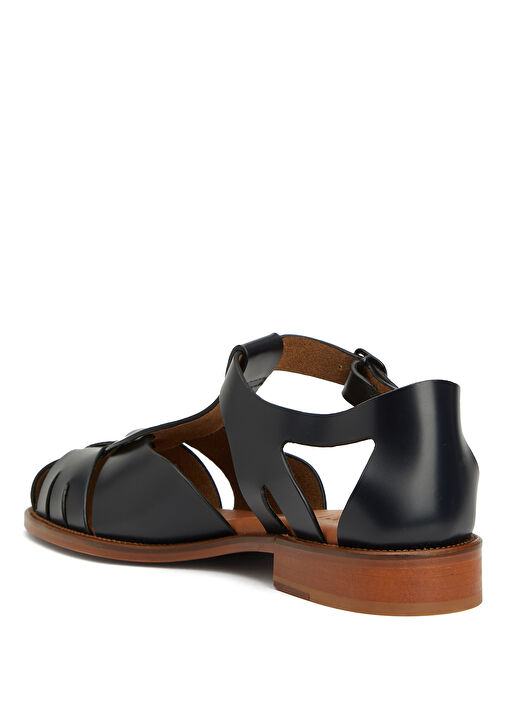 Pesca Lacivert Kadın Deri Sandalet - Görsel 4