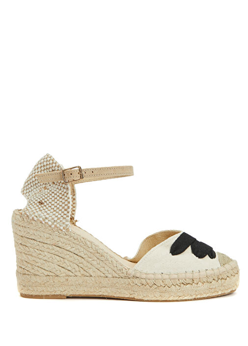 Siyah Kırık Beyaz Kadın Espadril - Görsel 2