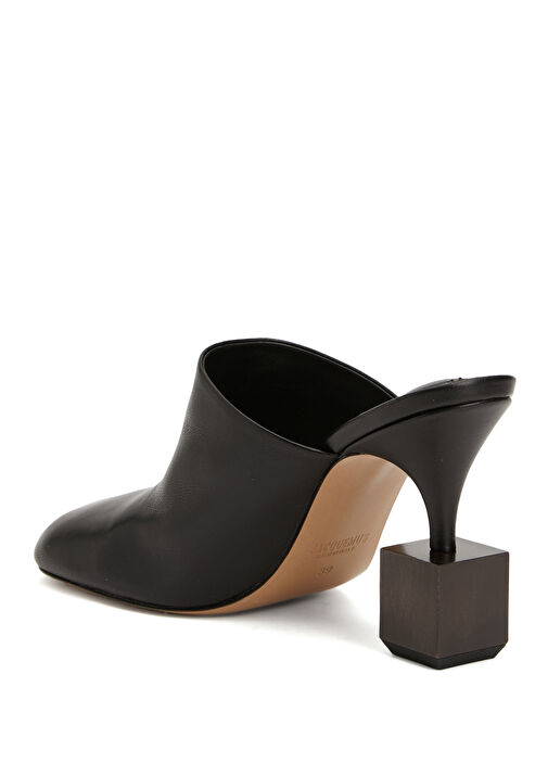 The Bisou Siyah Kadın Deri Terlik - Görsel 4