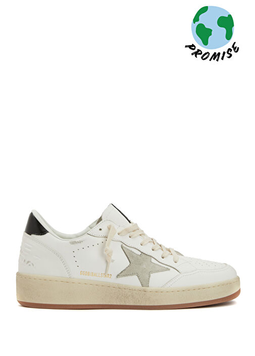 Ball Star2 Beyaz Gri Erkek Deri Sneaker - Görsel 2