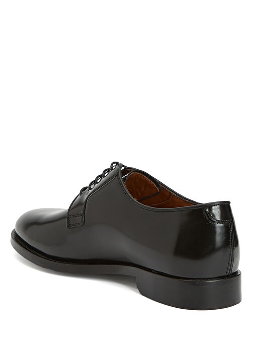 Siyah Dolgun Burunlu Erkek Deri Ayakkabı - Görsel 4