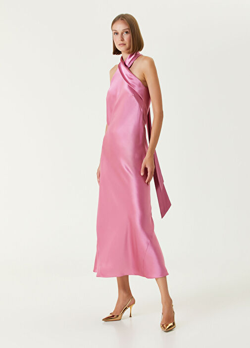 galvan pink dress Cropped Pandora Dress