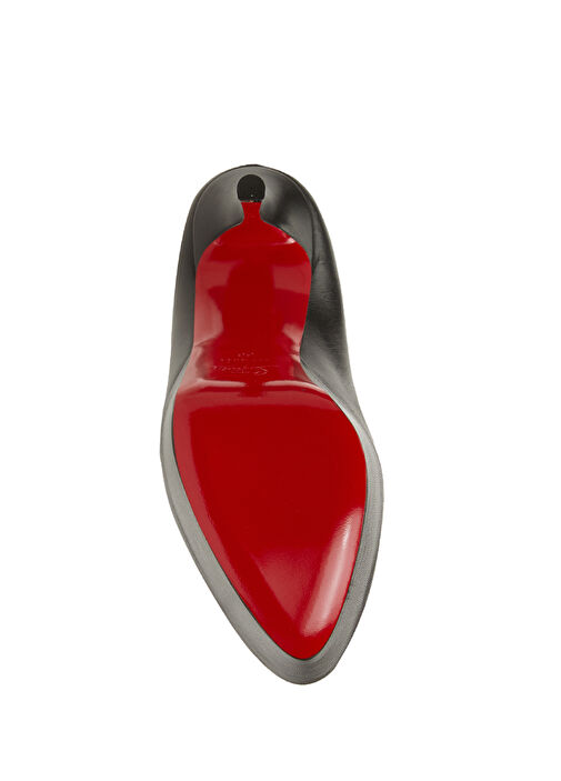 Dolly Pump Alta Siyah Deri Topuklu Ayakkabı - Görsel 6