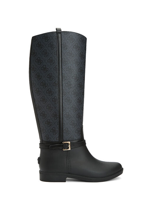 Siyah Logo Desenli Kadın Bot - Görsel 2