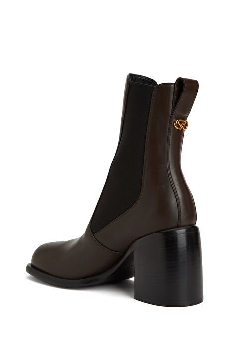 Kahverengi Kadın Deri Bot - Görsel 4