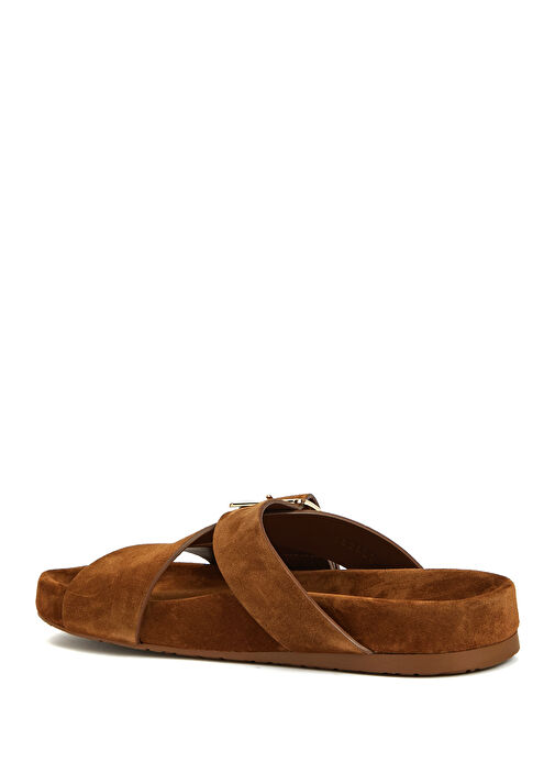 Ease Kahverengi Kadın Süet Terlik - Görsel 4