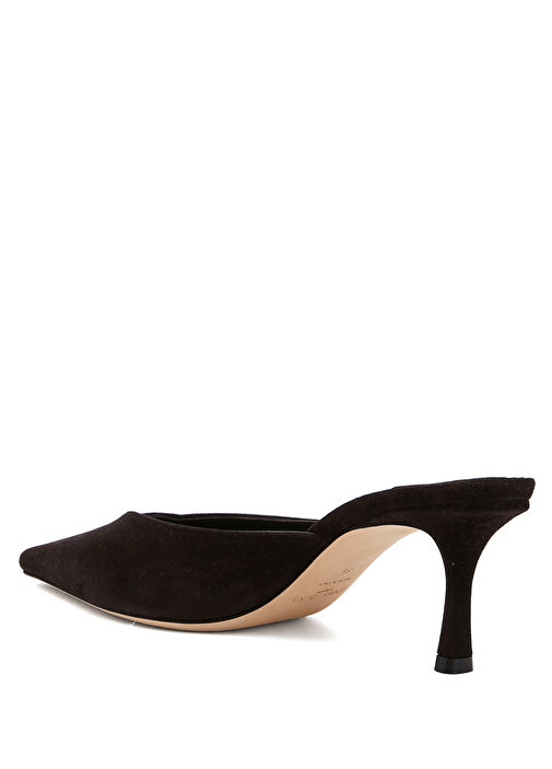 Vivi Koyu Kahverengi Kadın Deri Terlik - Görsel 4