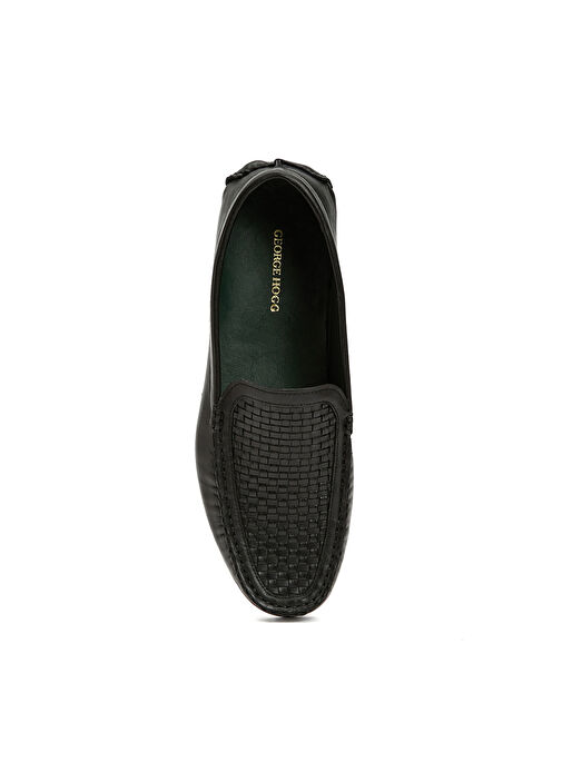 Siyah Erkek Deri Loafer - Görsel 5