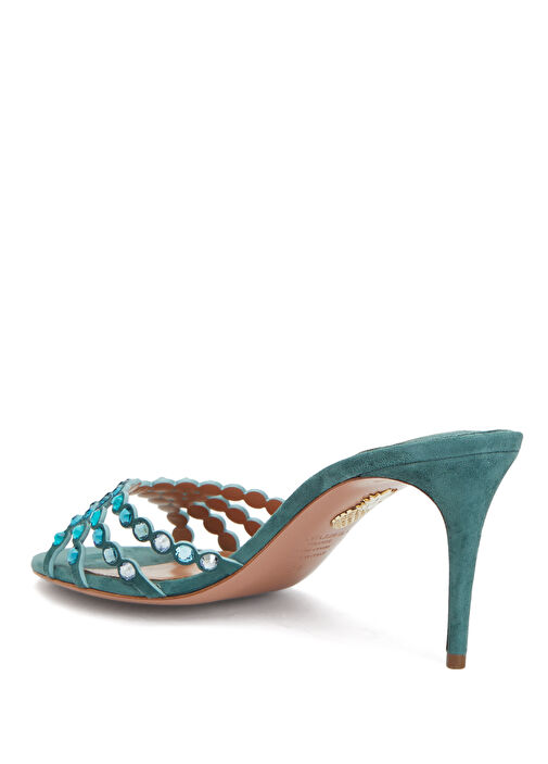 Aquazzura Aquazzura Tequila Turkuaz Kadın Deri Terlik Sandalet & Terlik | Beymen Turkuaz - 4. görsel