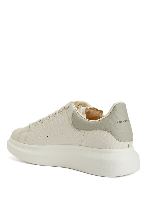 Oversized Beyaz Erkek Deri Sneaker - Görsel 4