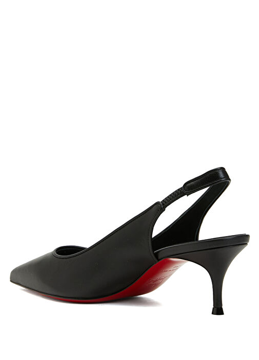 Sporty Kate Siyah Deri Topuklu Ayakkabı - Görsel 4