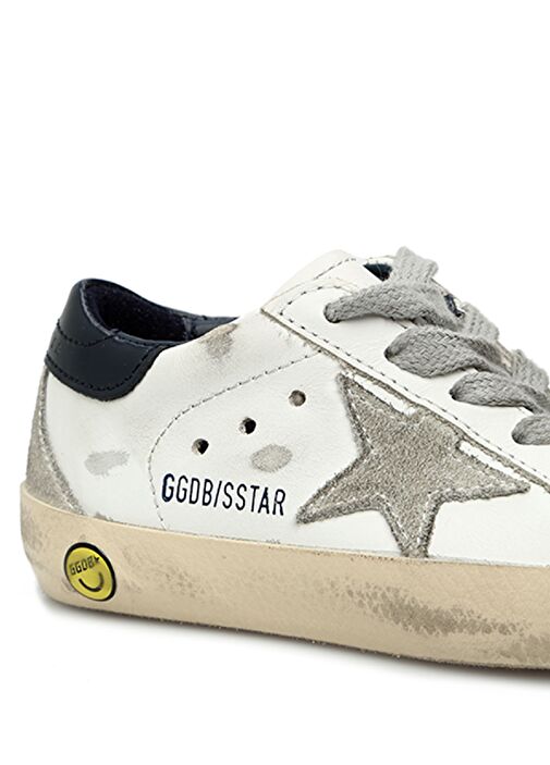 Superstar Beyaz Gri Unisex Çocuk Deri Sneaker - Görsel 8