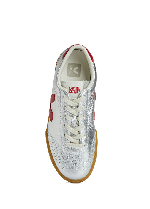 Volley O.T. Metalik Gri Kadın Deri Sneaker - Görsel 5