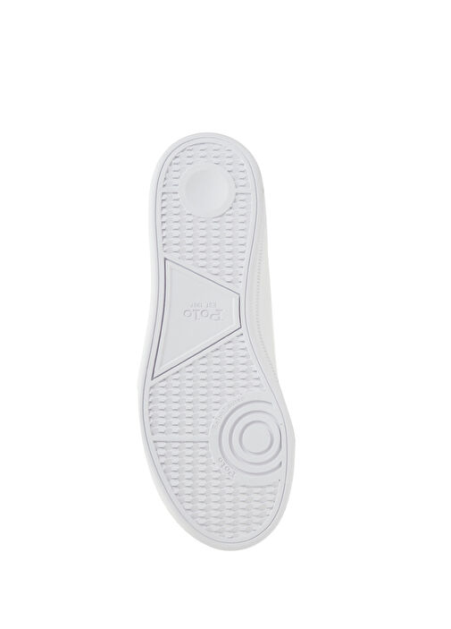 Beyaz Logolu Kadın Deri Sneaker - Görsel 6