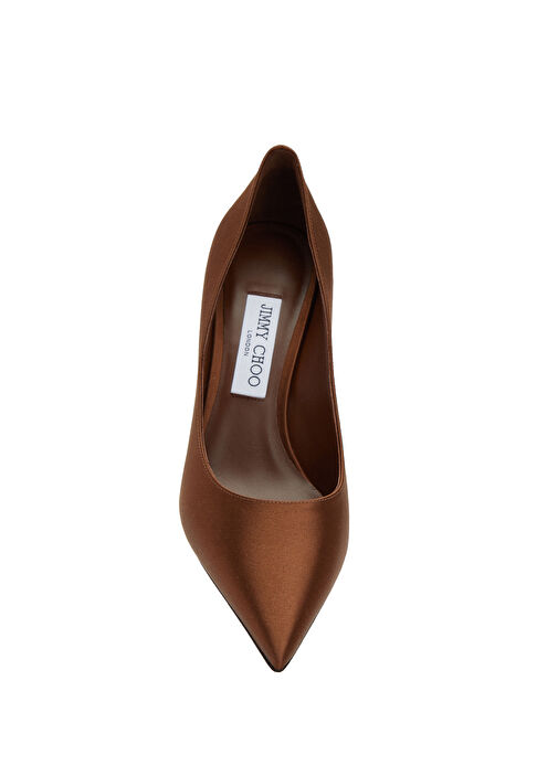 Love Bronz Saten Stiletto - Görsel 5