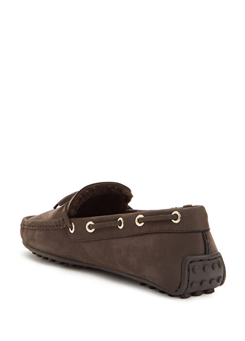 City Gommino Koyu Kahverengi Kadın Deri Loafer - Görsel 4